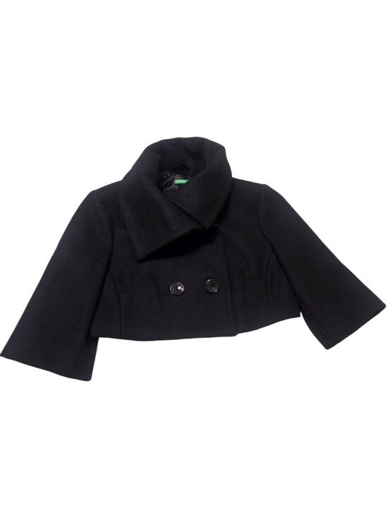 United Colors Of Benetton Jackets & Blazers - Vtg United Colors Of Benetton Wool Cropped Bolero Jacket EU 38 US 2 Black E19.1